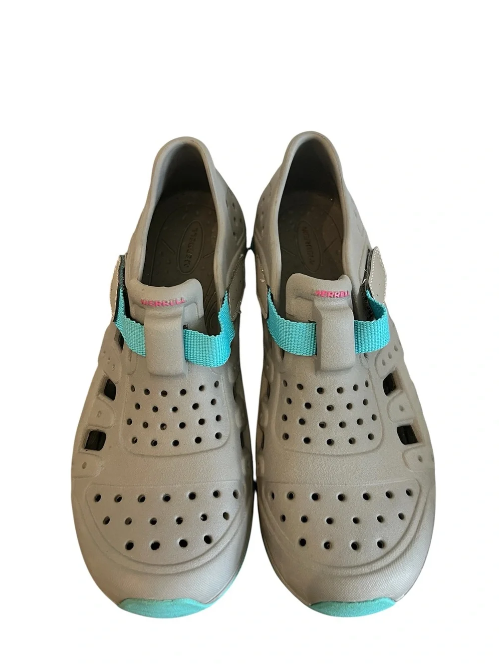 Merrell Girls’ Hydro Canyon Shoe (Grey/Turq) - Size 5